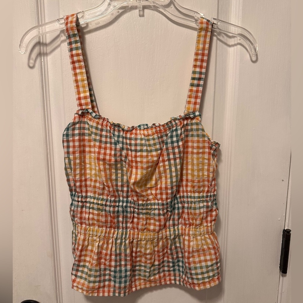 Madewell Multicolor Plaid Tank Top